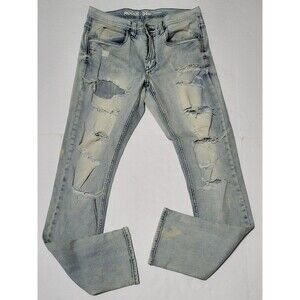 Rogue Blue Light Wash Skinny Distressed Jeans Size Men's 34x30